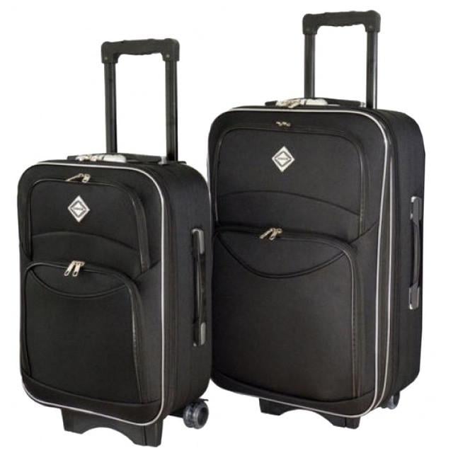 Набір валіз тканинних Bonro Style середня та велика 2 шт . Чорний (2670149134) - фото 1 Набір валіз тканинних Bonro Style середня та велика 2 шт . Чорний (2670149134) - фото 1