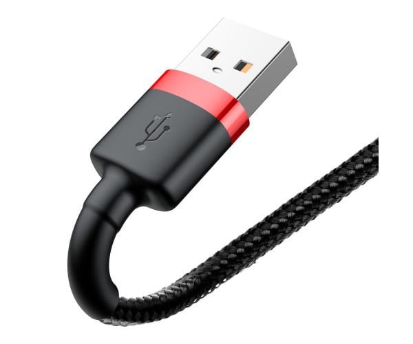 Кабель Data BASEUS Cafule Cable USB-Lightning 2,4A 0,5 м Red/Black (06CALKLF-A19) - фото 2 Кабель Data BASEUS Cafule Cable USB-Lightning 2,4A 0,5 м Red/Black (06CALKLF-A19) - фото 2