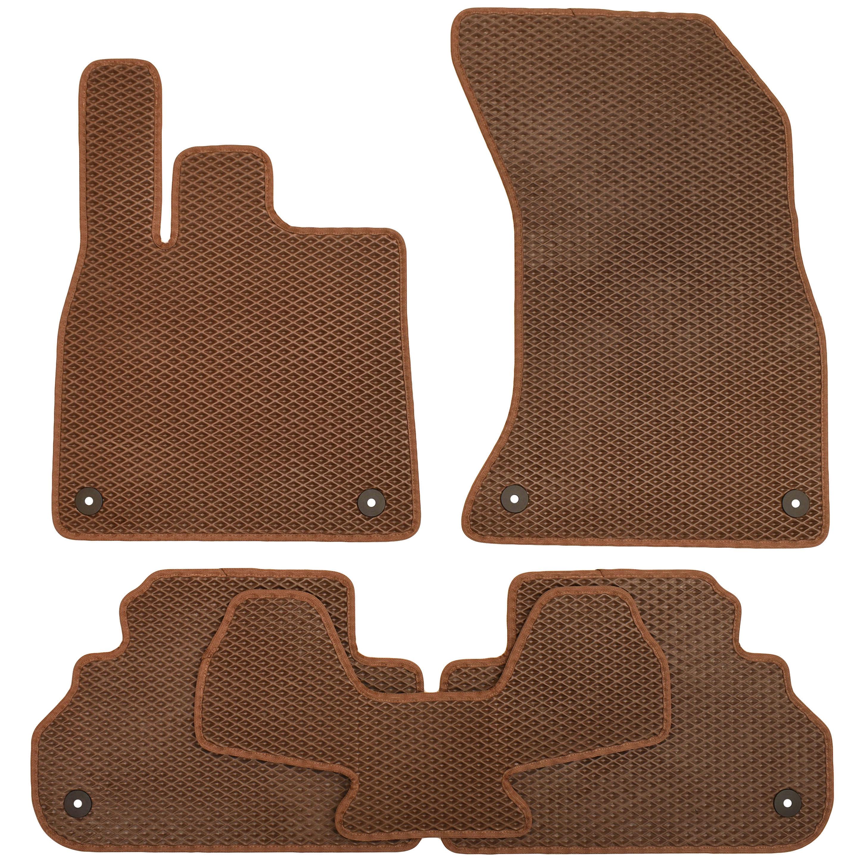 Коврики в салон для Audi Q5 2017 EVA-полимерные Коричневый (160831)