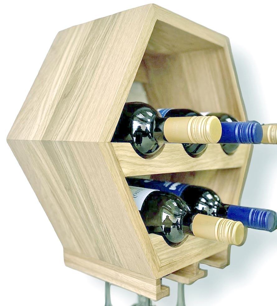 Полка для вина настенная из дерева Накама Бланже (ПНК-006901)