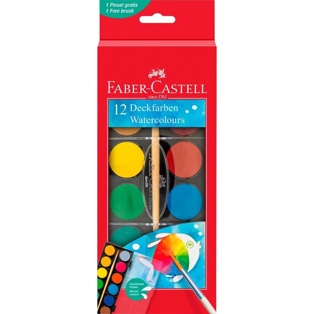 Набор акварельных красок Faber-Castell сухие 12 цветов (125018) Набор акварельных красок Faber-Castell сухие 12 цветов (125018)