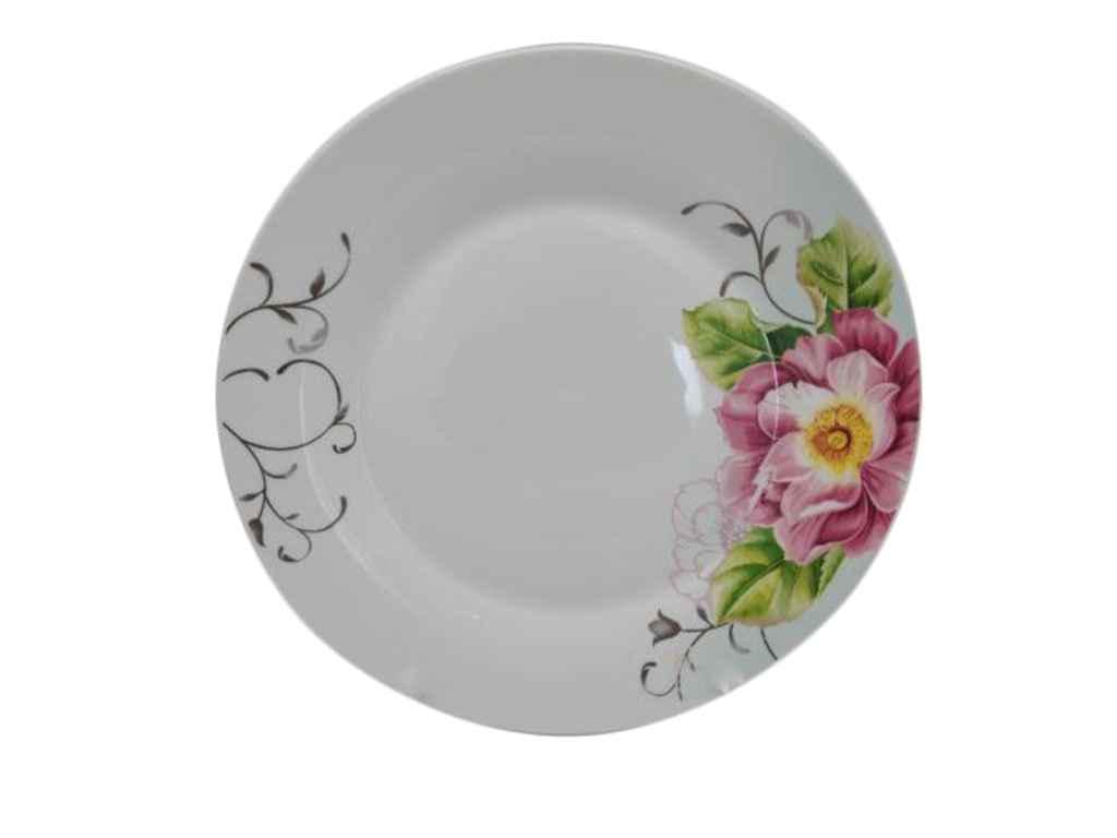 Тарелка мелкая Vitol Роза чайная 175 мм 12 шт. (801113)