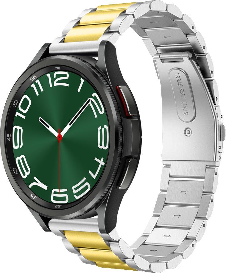 Ремешок металлический Shain Line для Galaxy Watch 6 Classic 47 мм Silver Gold (39221-67)