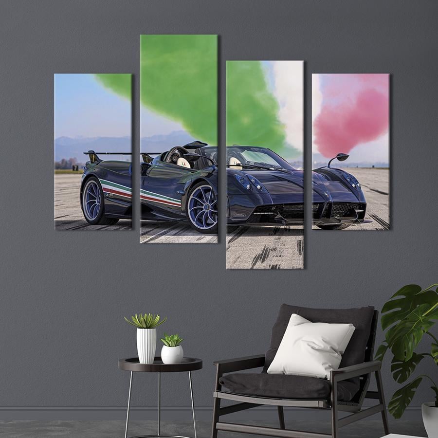 Картина на холсте Роскошный суперкар Pagani Huayra Tricolore 149x106 см (1272-42)