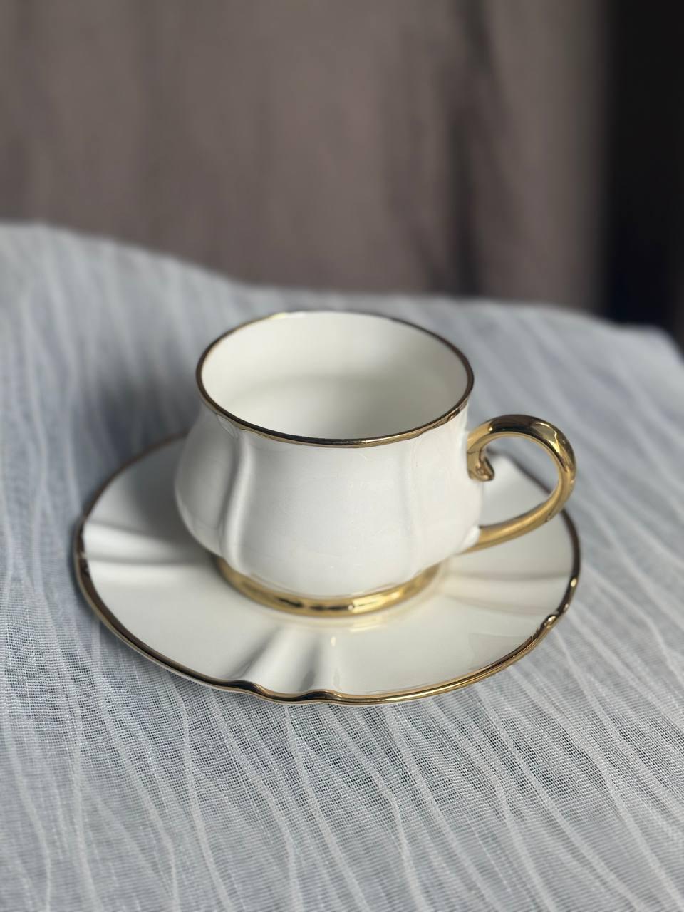 Чашка с блюдцем Lefard фарфор 200 мл Белый (975-038)