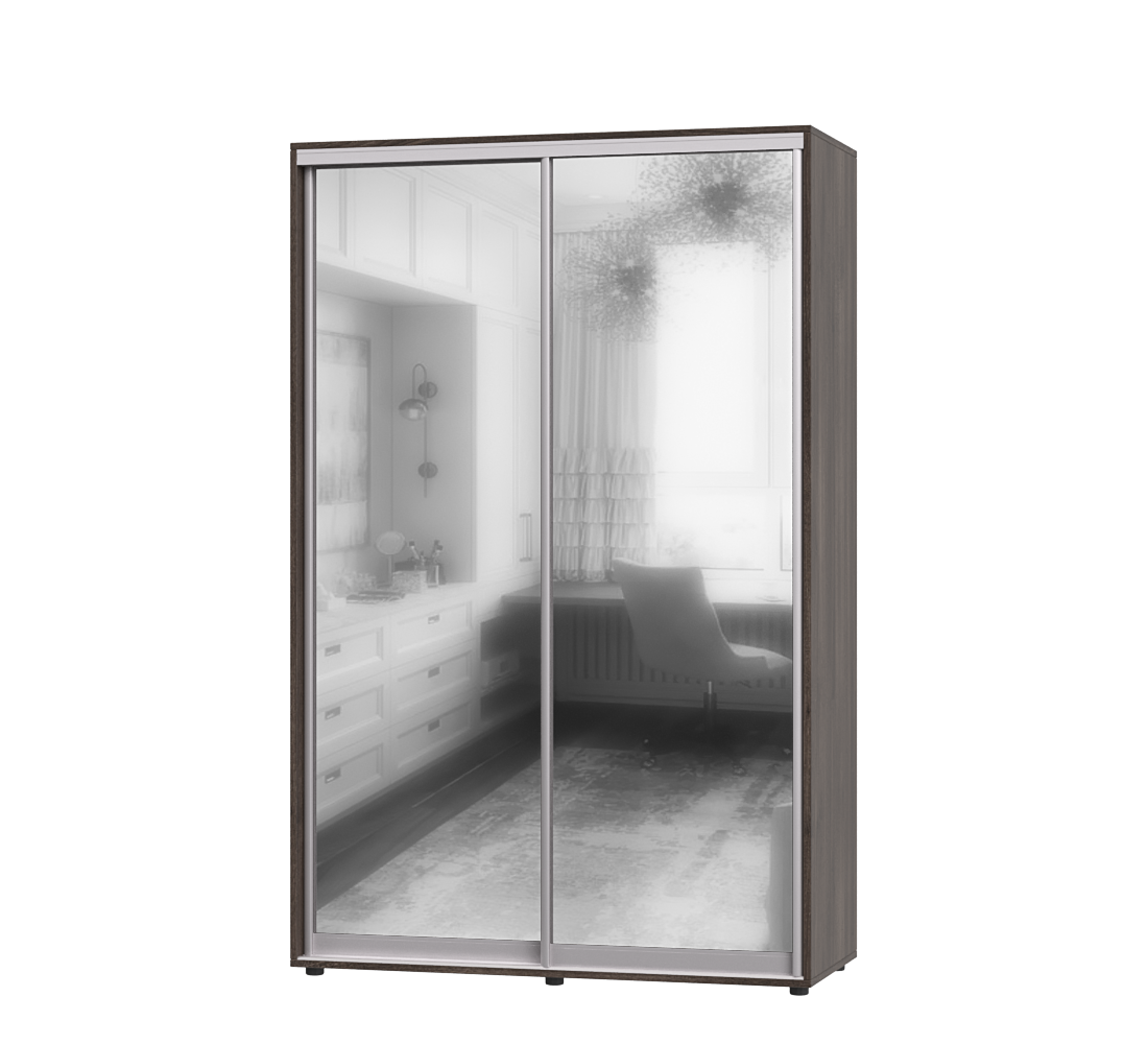 Шкаф-купе двухдверный Эверест ШК-02 150х60х220 см Шамони Темный (06959)