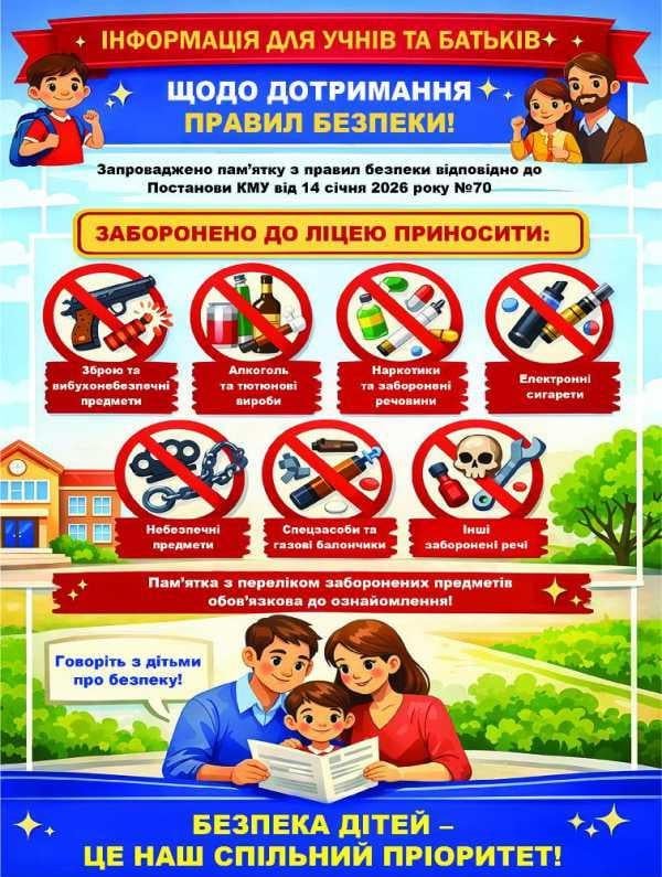 Інформаційний стенд "Правила безпеки для дітей" (333216)