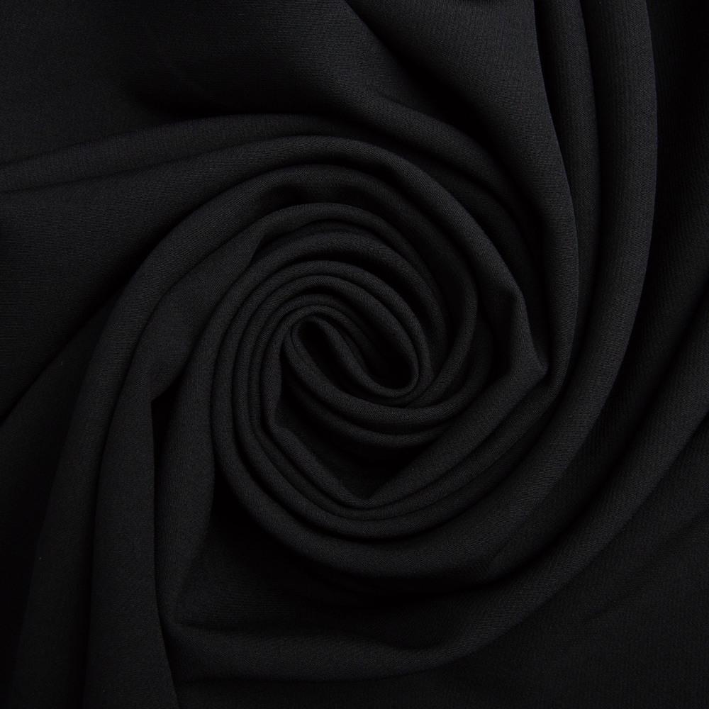Тканина костюмна однотонна для одягу/плаття/костюмів/спідниць 150 см 282 гр/м2 Чорний (1001)