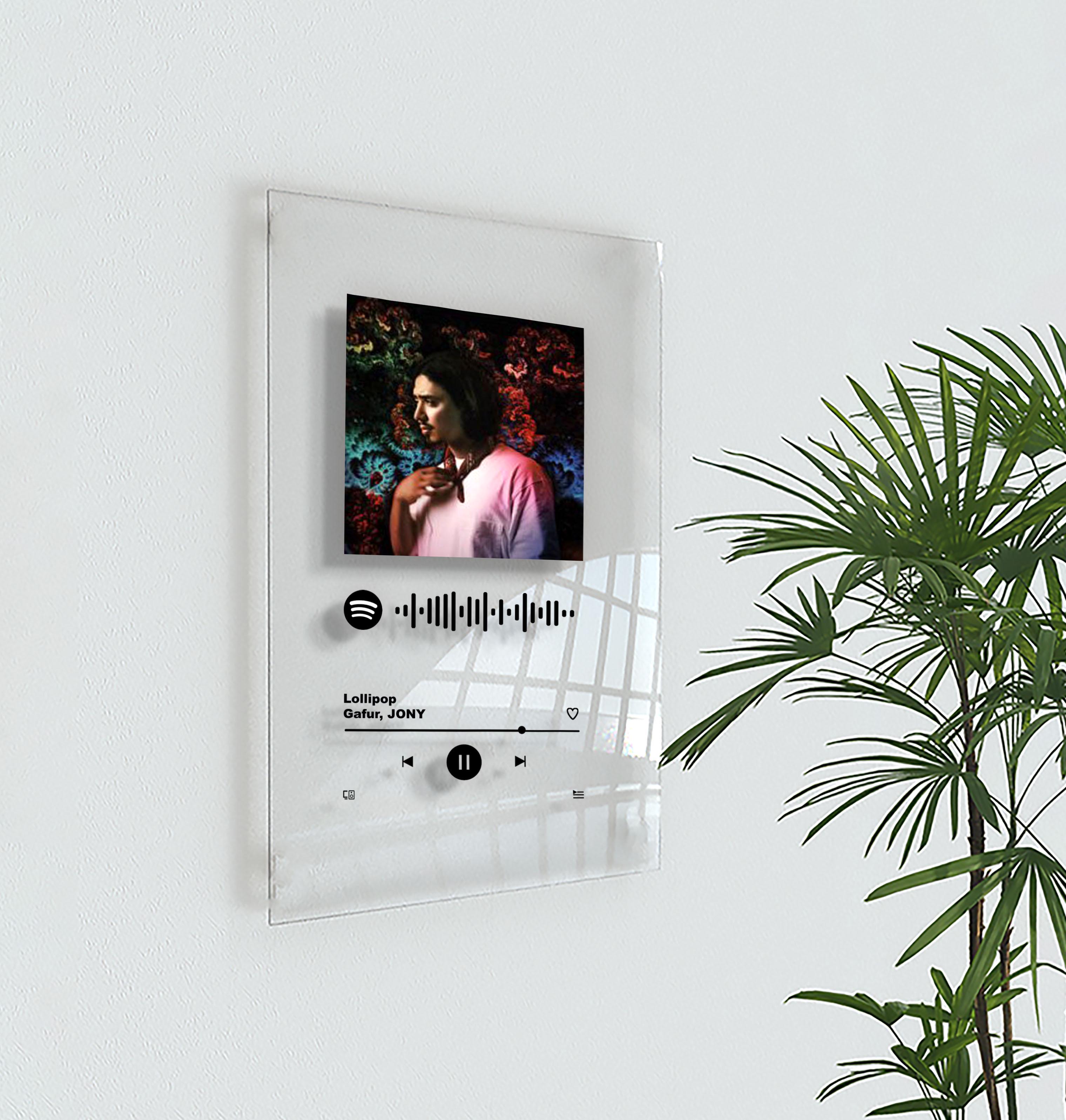 Постер музичний Spotify на акрилі Gafur - Lollipop 10,6х12,7 см
