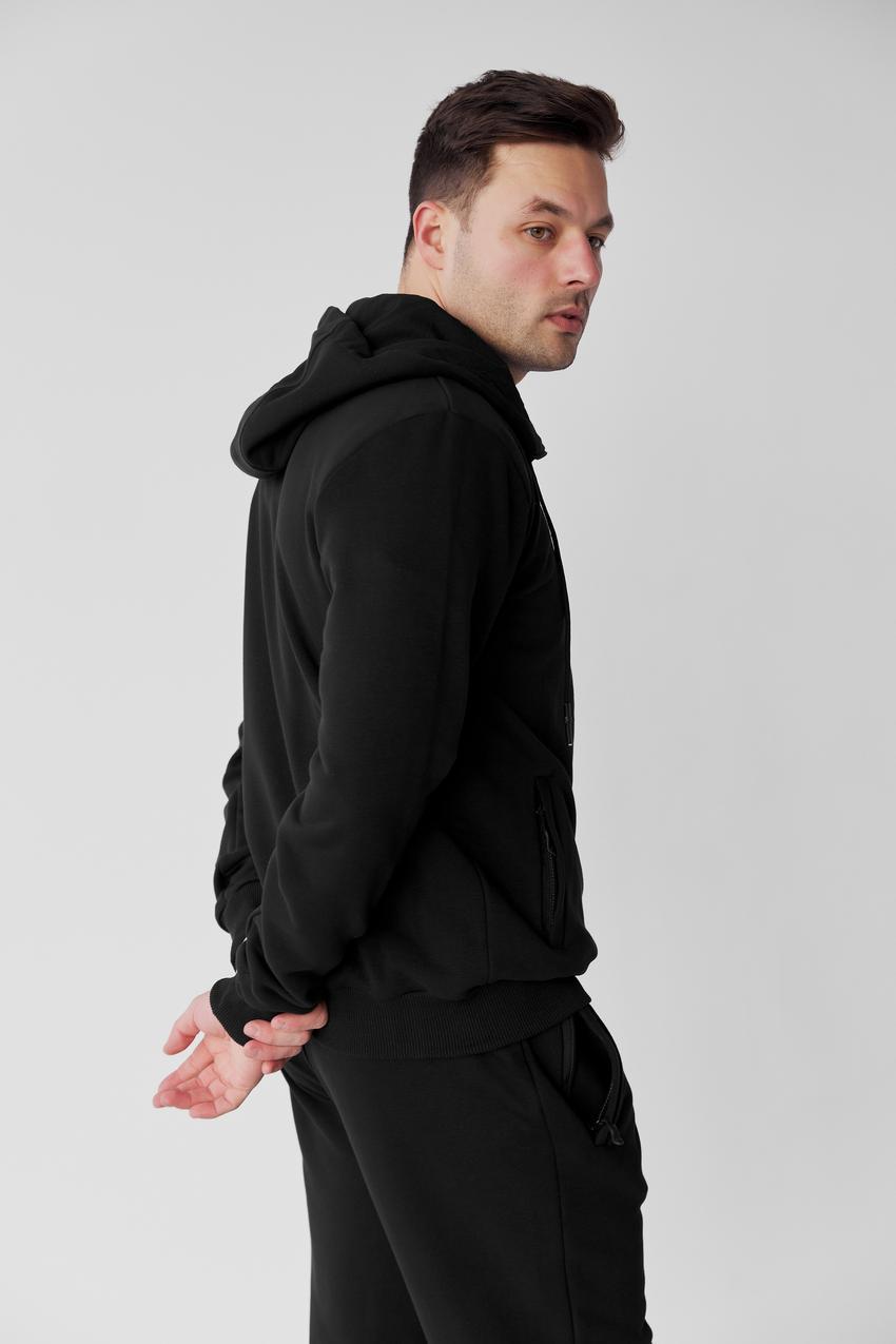 Костюм спортивный мужской Батал М79.3 3-нить S Черный (772-1-60) - фото 2 Костюм спортивный мужской Батал М79.3 3-нить S Черный (772-1-60) - фото 2