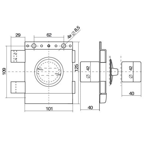 Замок накладной Gerda TYTAN ZX дверь до 50 мм стандартный ключ (TYTAN-ZX) - фото 2 Замок накладной Gerda TYTAN ZX дверь до 50 мм стандартный ключ (TYTAN-ZX) - фото 2