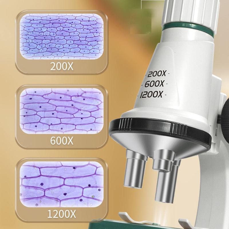 Набор детский Микроскоп на батарейках с подсветкой х1200 (28443827) - фото 5 Набор детский Микроскоп на батарейках с подсветкой х1200 (28443827) - фото 5
