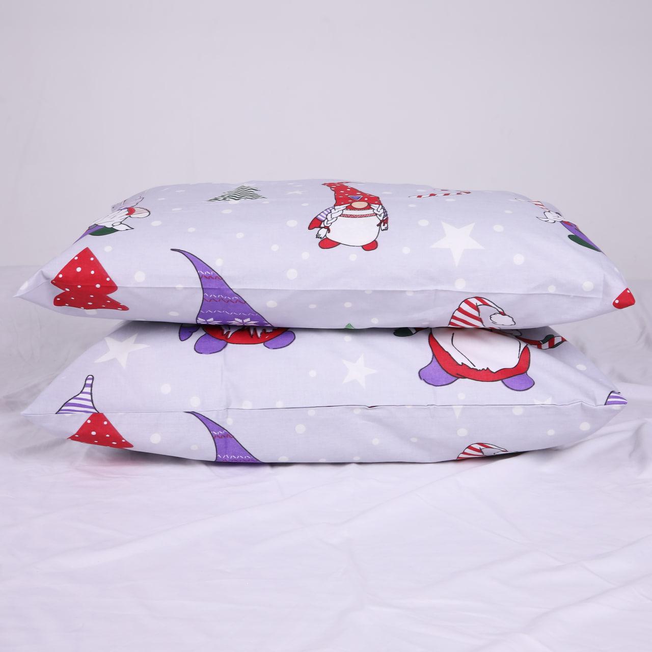 Набір наволочок PaniPava Новорічні гноми бязь 50х70 см 2 шт. (1068650)