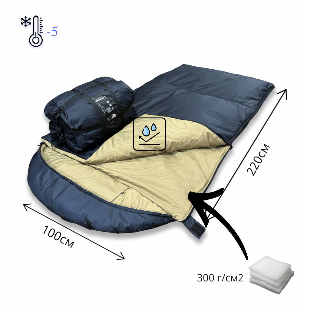Спальний мішок армійський до -5°C 100 см (29452213) - фото 2 Спальний мішок армійський до -5°C 100 см (29452213) - фото 2