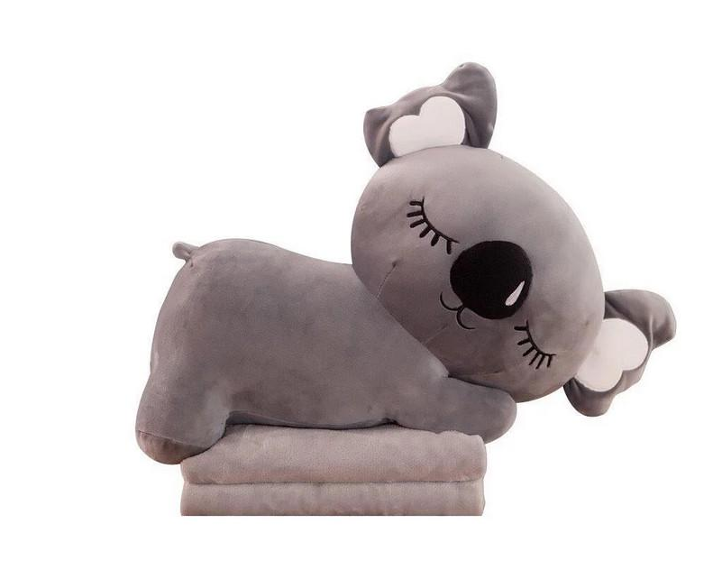 Мягкая игрушка Bambi Коала с пледом Комбинированный 50 см Серый (IY-189-Y-181)