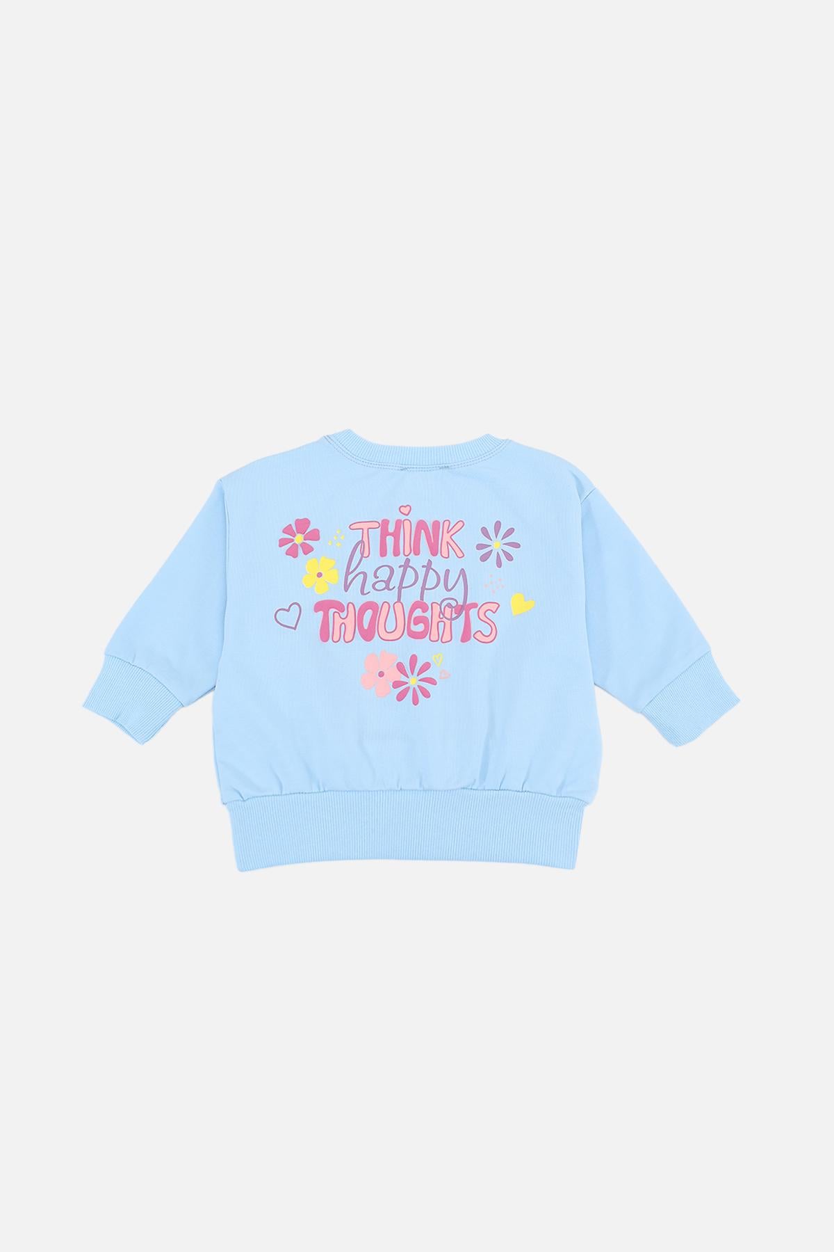 Свитшот детский Yuki для девочки 104 см Голубой (ЦБ-00290405)