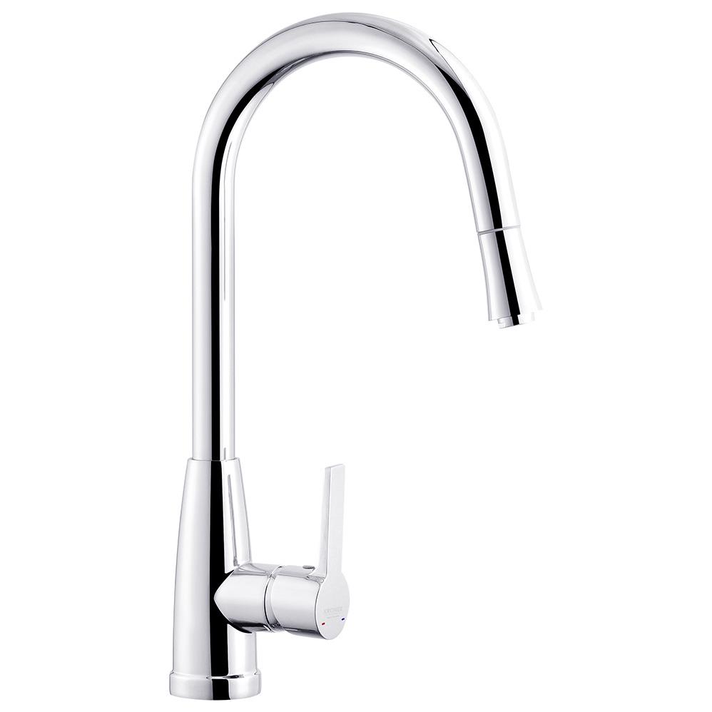 Змішувач для кухні KRONER KRM 11-013F CV027263 із висувною лійкою Хром (160674)