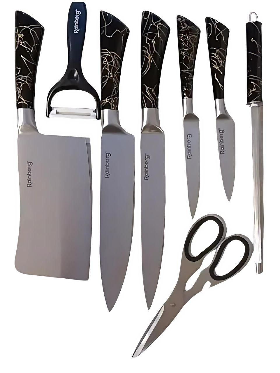 Набір ножів Rainberg 8 пр. (RB 2499) - фото 2 Набір ножів Rainberg 8 пр. (RB 2499) - фото 2