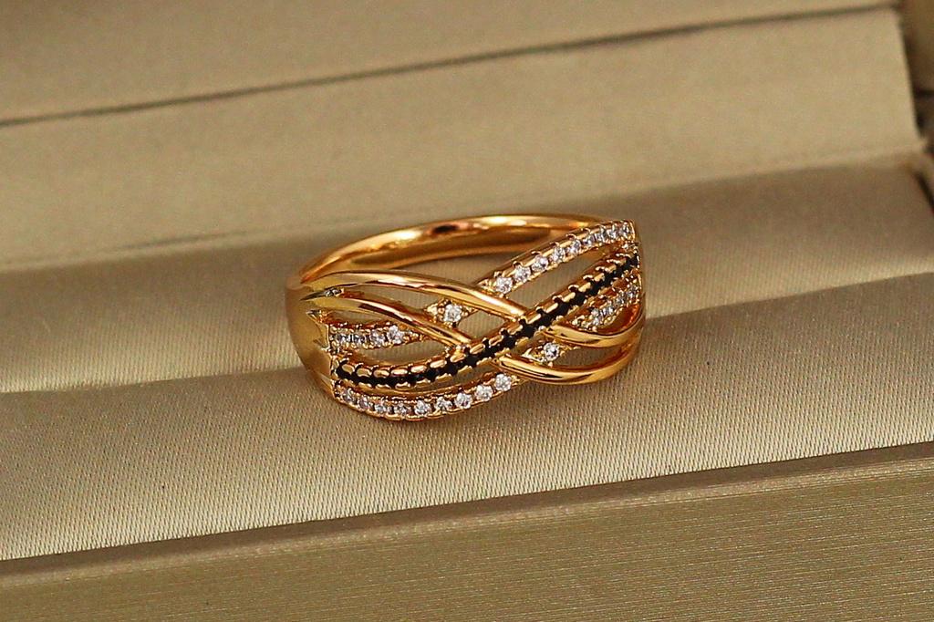 Кольцо Xuping Jewelry Тайна ночи р. 20 Золотистый (1978917452)