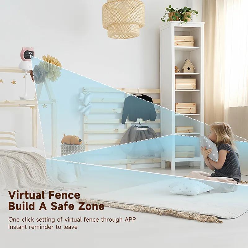 Відеоняня Xiaovv Q2BM на прищепці Рожевий (28780643) - фото 5