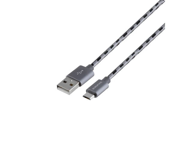 Кабель USB Borofone BX24 Ring current Micro 24 А 1 м Gray