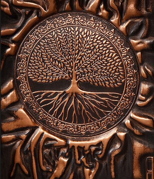 Блокнот Древо жизни тиснение золотое из искусственной кожи 21,5x14,5 см Черный (1654) - фото 3 Блокнот Древо жизни тиснение золотое из искусственной кожи 21,5x14,5 см Черный (1654) - фото 3