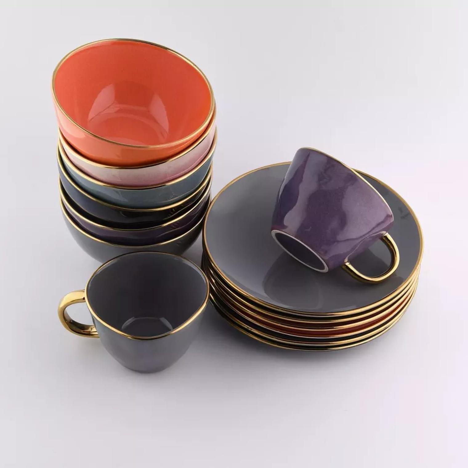 Тарелка десертная DUKA SIREN 21 см Оранжевый (1219811) - фото 3 Тарелка десертная DUKA SIREN 21 см Оранжевый (1219811) - фото 3