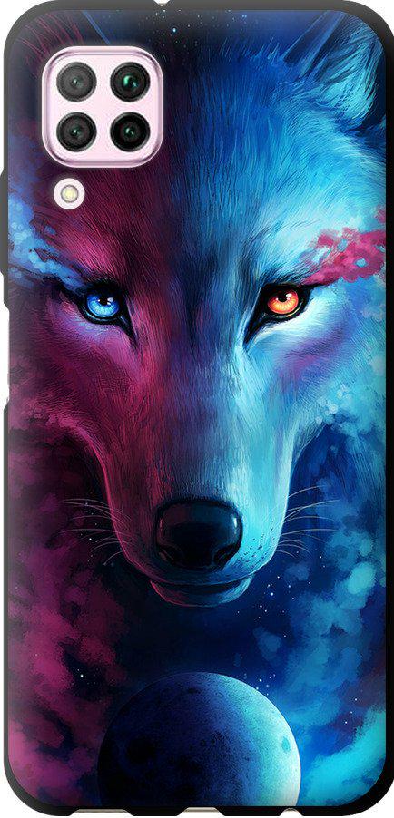 Чехол на Huawei P40 Lite Арт-волк (3999b-1887-42517)