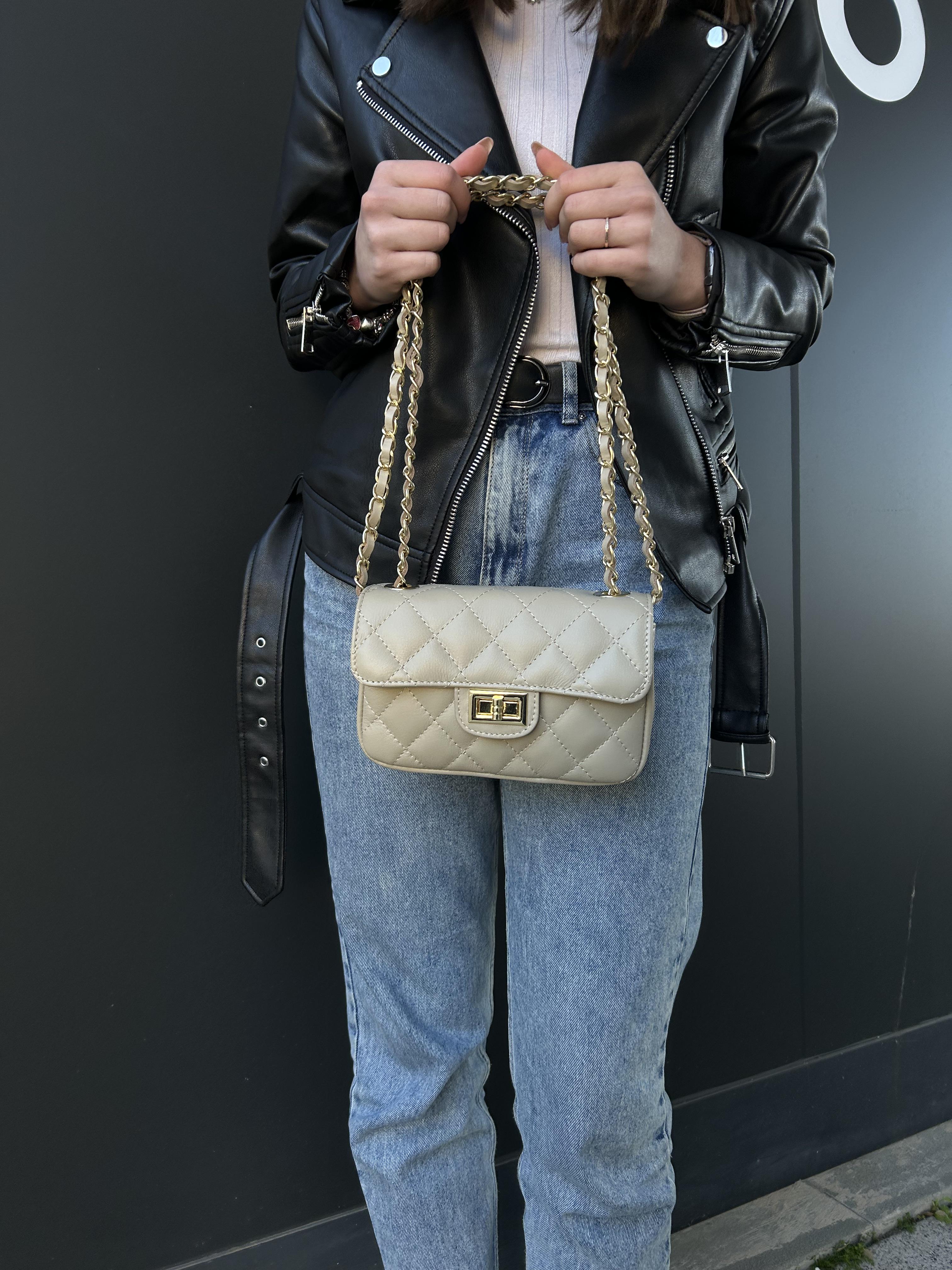 Сумка жіноча з натуральної шкіри Бежевий (IT-1023-2) - фото 6 Сумка жіноча з натуральної шкіри Бежевий (IT-1023-2) - фото 6