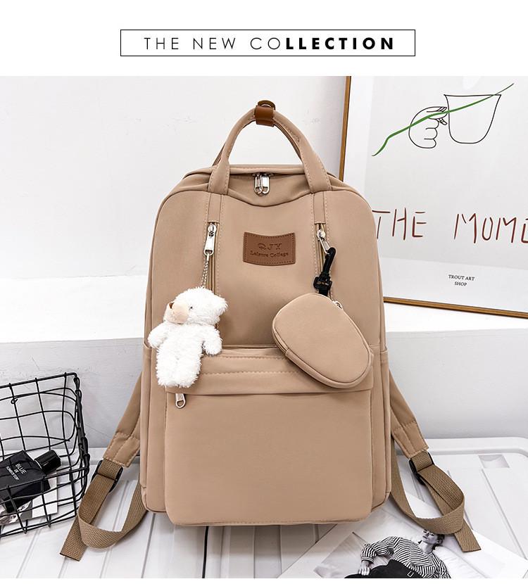 Шкільний рюкзак-сумка College Кавовий (589535095) - фото 2