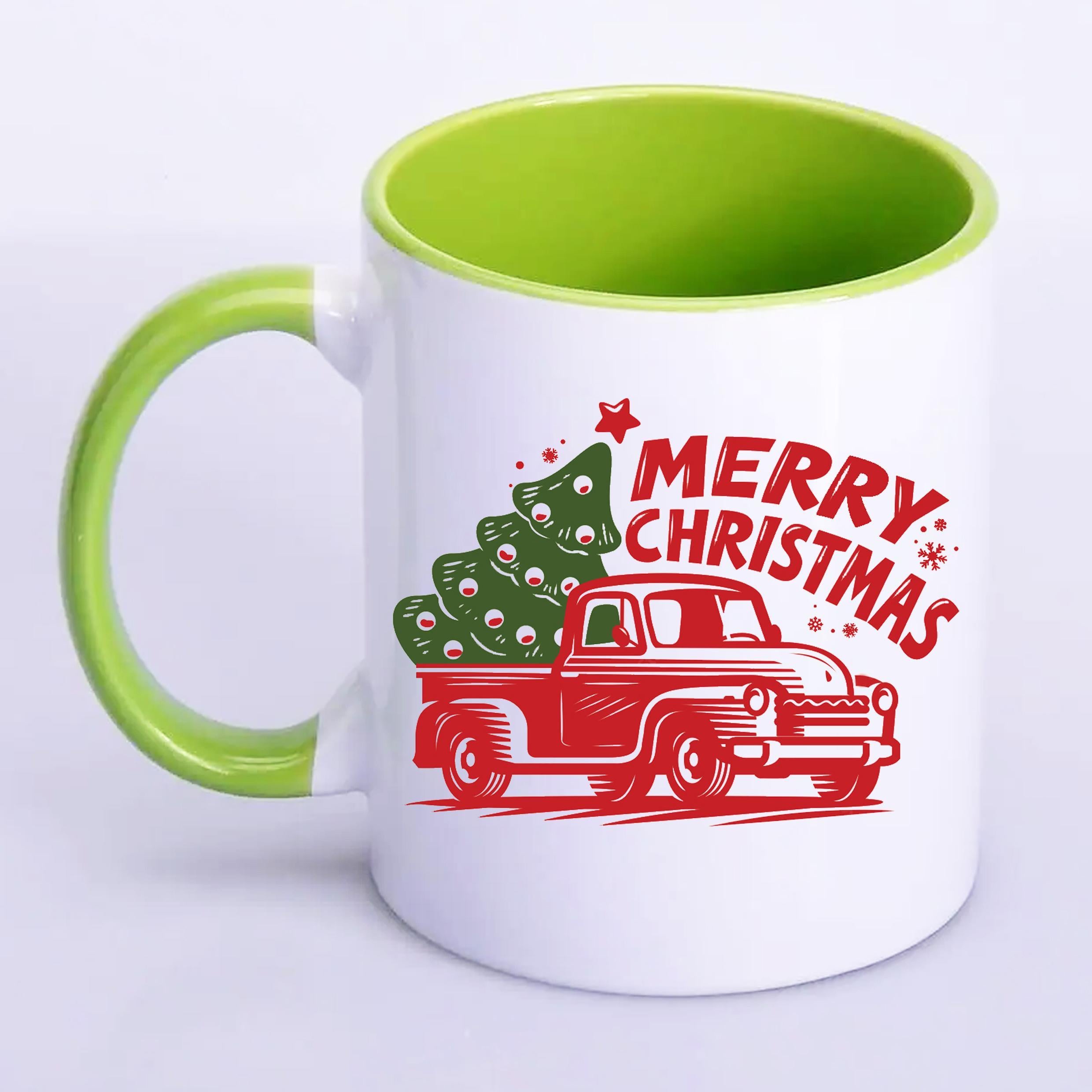 Чашка с печатью Merry Christmas 330 мл Салатовый (21512)