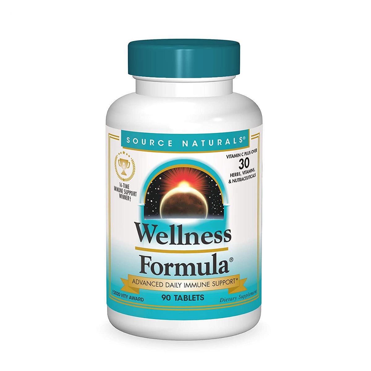 Комплекс лечебных трав Wellness Formula Source Naturals 90 таблеток