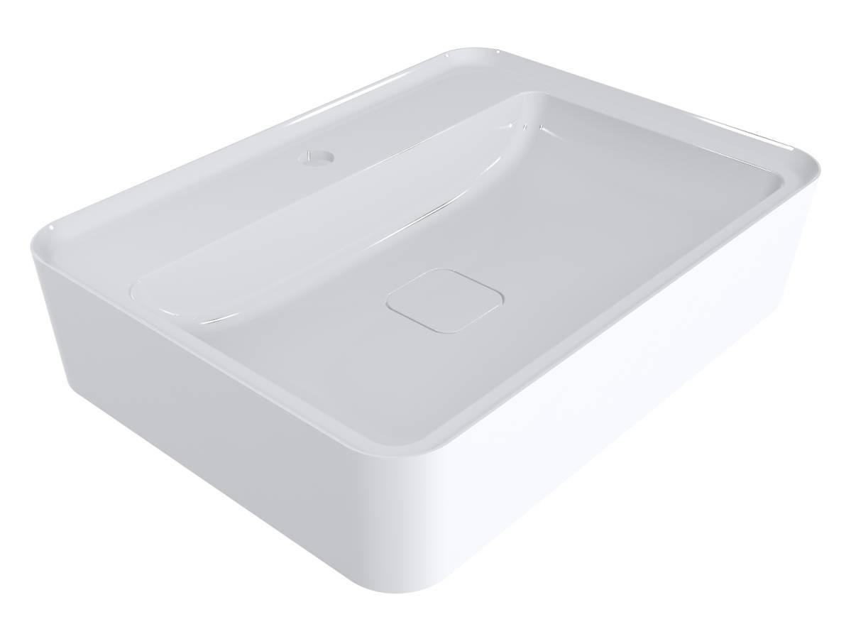 Умывальник Miraggio MARRAKESH 600 с литого мрамора глянцевый Белый (83975)