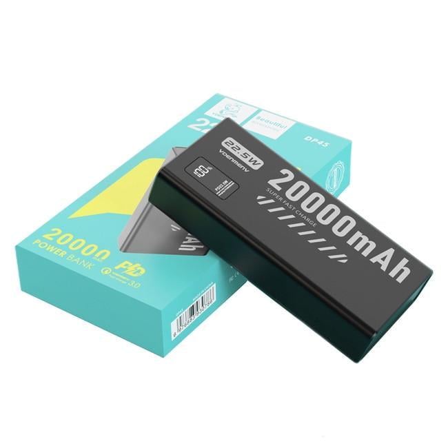 Повербанк Denmen DP45 20000 мАч 22,5W Fast Charge с LED-дисплеем 3 выхода быстрая зарядка PD/QC Черный Повербанк Denmen DP45 20000 мАч 22,5W Fast Charge с LED-дисплеем 3 выхода быстрая зарядка PD/QC Черный