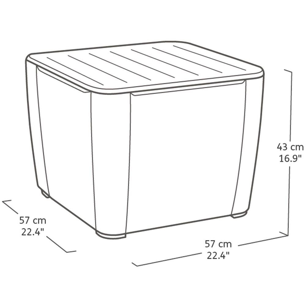 Стол-ящик садовый Keter Luzon Plus Графитовый (241664) - фото 15