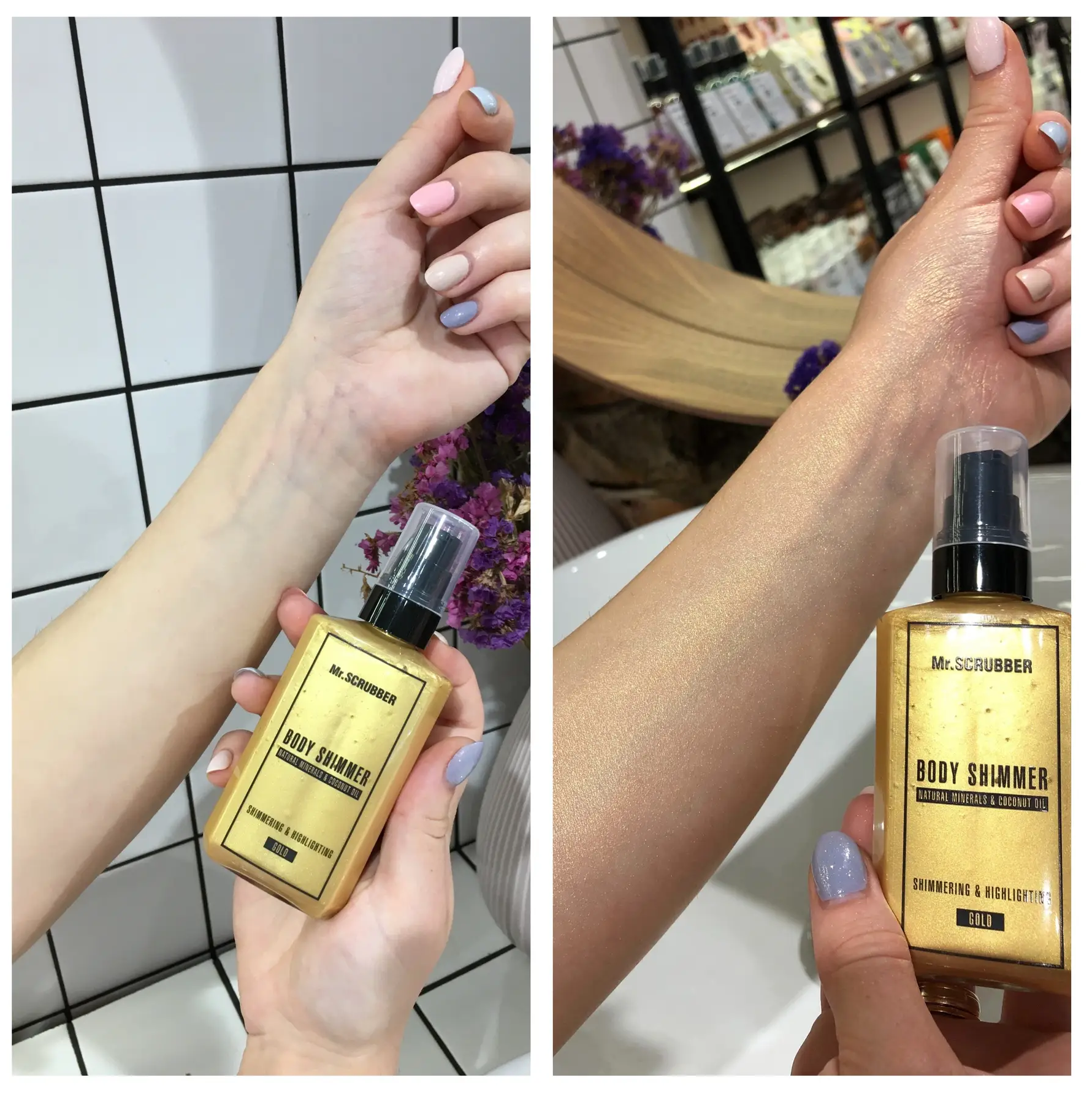 Шиммер для тіла з кокосовим маслом та алое вера Mr.Scrubber Gold 100 мл (M0047) - фото 2 Шиммер для тіла з кокосовим маслом та алое вера Mr.Scrubber Gold 100 мл (M0047) - фото 2