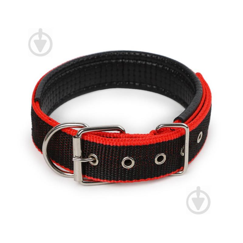 Ошейник двухслойный для собак Taotaopets 177701 XL Black-Red 42 см Ошейник двухслойный для собак Taotaopets 177701 XL Black-Red 42 см
