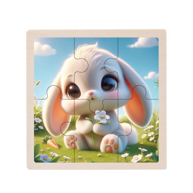 Пазл-вкладиш дерев'яний дитячий Зайченя MD 1509-23 6 ел. (RLT52713)