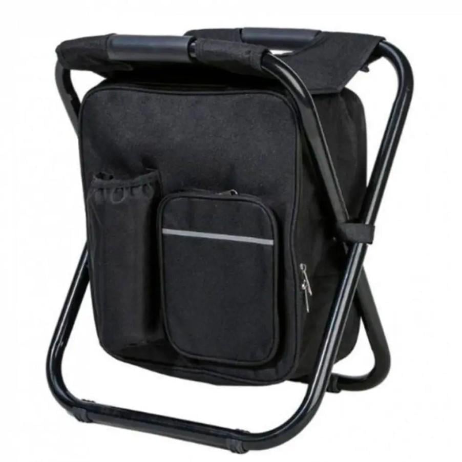 Туристичний табурет-рюкзак складаний 3в1 з термосумкою водовідштовхуючий 50х36х30 см Чорний (173-2) - фото 1 Туристичний табурет-рюкзак складаний 3в1 з термосумкою водовідштовхуючий 50х36х30 см Чорний (173-2) - фото 1