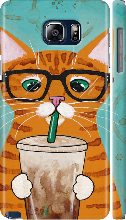 Чохол на Samsung Galaxy Note 5 N920C Зеленоокий кіт в окулярах (4054c-127-42517)