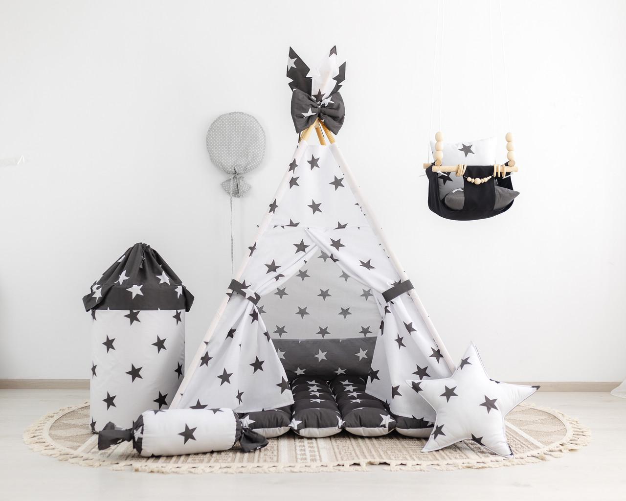 Вігвам для дітей Новий стиль з килимком з кошиком для іграшок - фото 3 Вігвам для дітей Новий стиль з килимком з кошиком для іграшок - фото 3