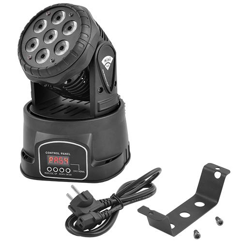 Диско-лазер Mini Moving Head LM-70 7 цветов с подвижной головой Черный (600722) Диско-лазер Mini Moving Head LM-70 7 цветов с подвижной головой Черный (600722)