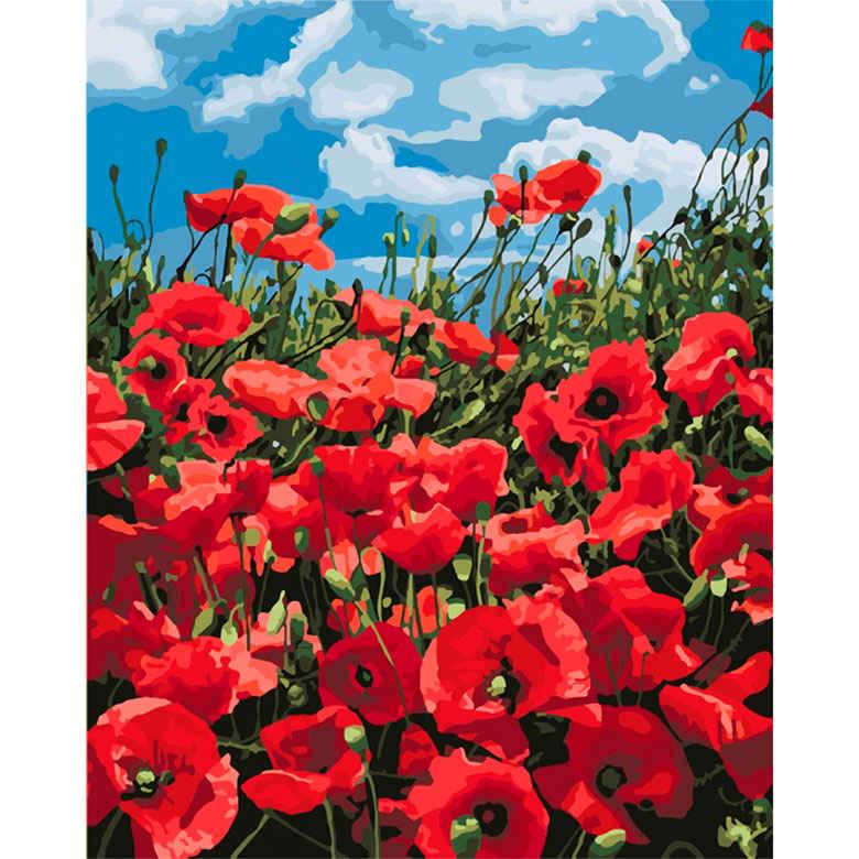 Картина по номерам Идейка КН2287 Удивительные маки 40х50 см (L054982)