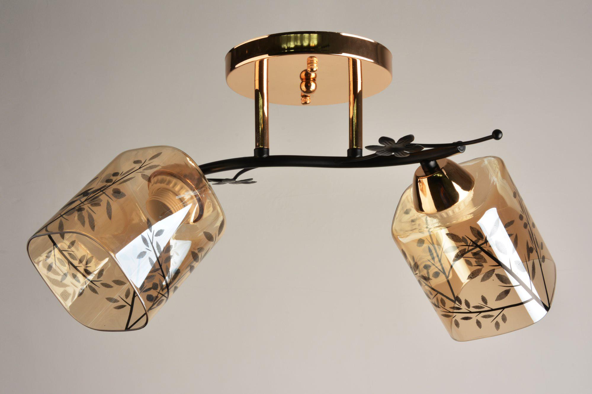 Потолочная люстра Sirius Л 7554/2 FG+BK на 2 плафона