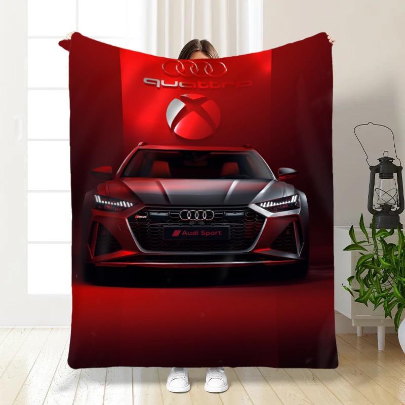 Плед-покрывало Элитная Audi плюш/велюр детское 135х160 см Красный