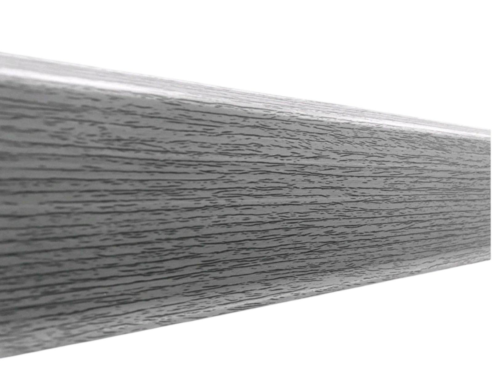 Плинтус КСК Система ПВХ 80х22х2200 мм Каштан серый 352