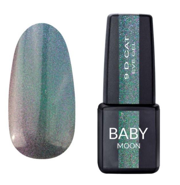 Гель-лак BABY MOON 9D Cat Eye котяче око 6 мл №03 Блакитний з фіолетовим відтінком