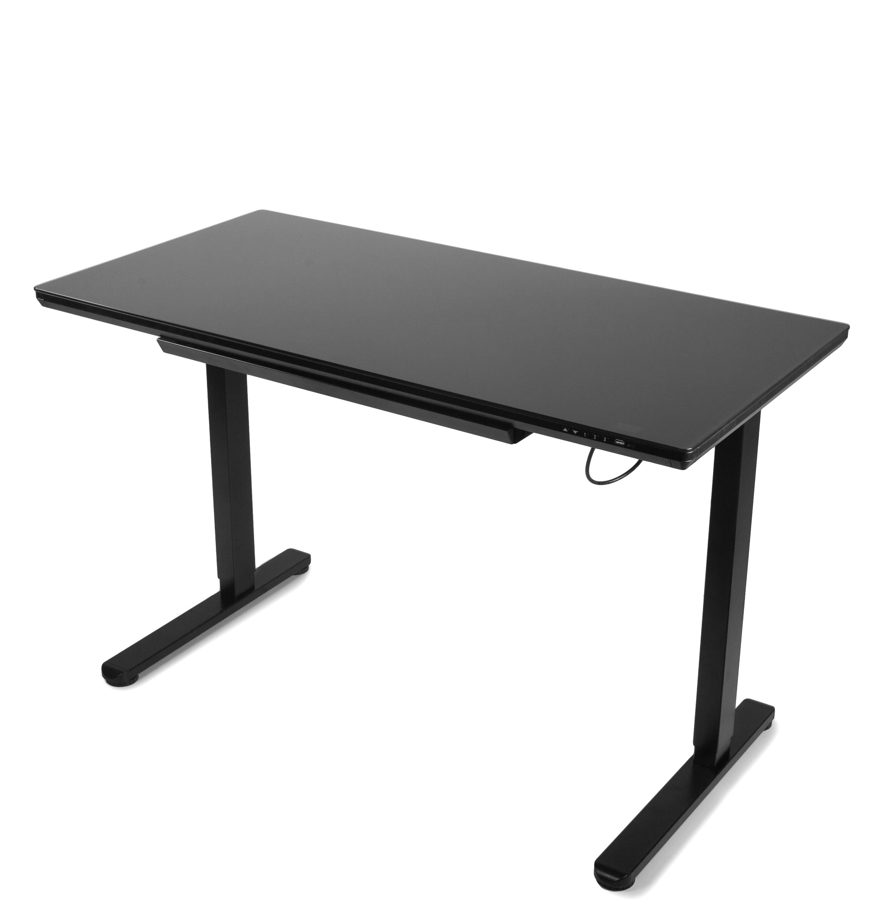 Стіл регульований Barsky StandUp black glass BST-11new 1200x600 мм (24597706)