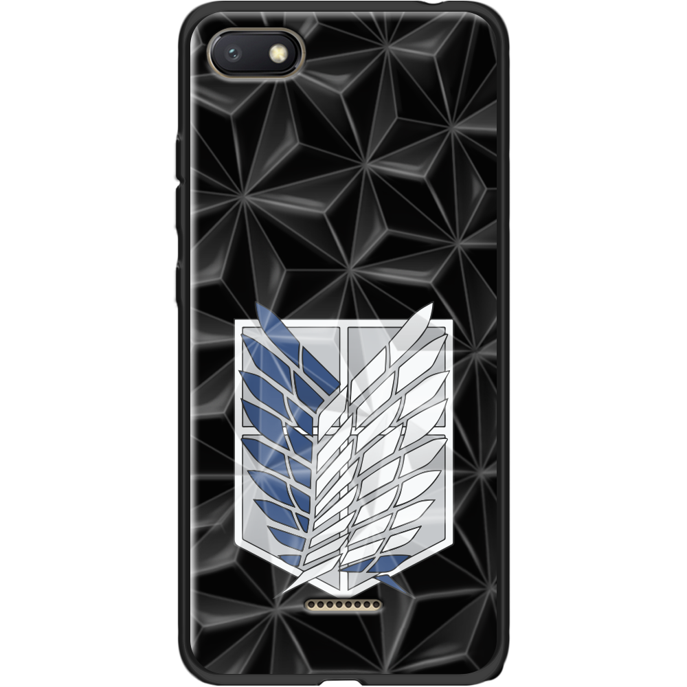 Чохол Boxface Xiaomi Redmi 6A Атака Титанів Крила Свободи Чорний силікон із призмою(34811-bk88-37868)