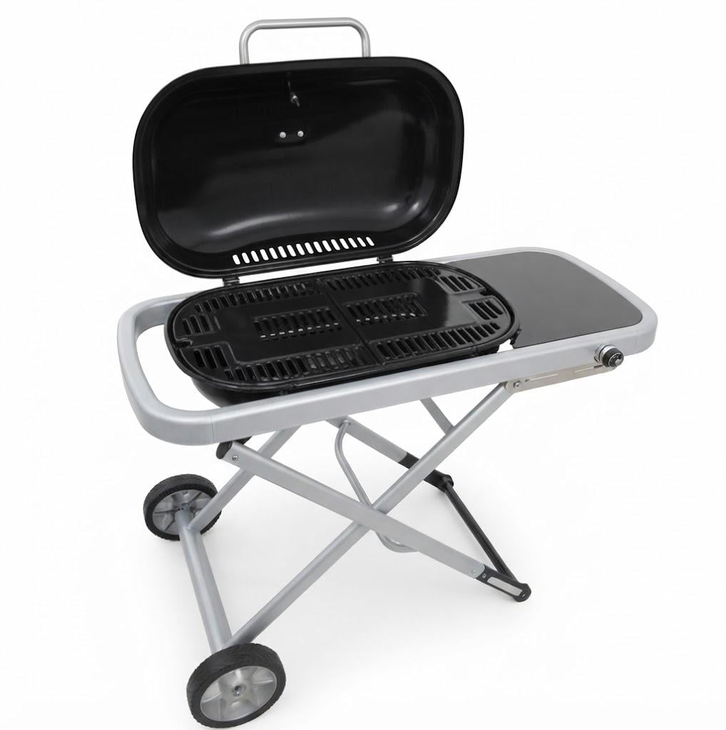 Гриль газовый Weber складной на колесах для пикника и дачи 100x45x80 см СерыйЧерный (VEN-1547)
